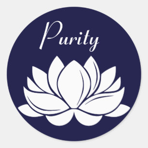 White Lotus Blossom PZuiverheid Ronde Sticker