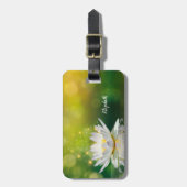 White Lotus Flower Landscape, Zen Bagagelabel (Voorkant verticaal)