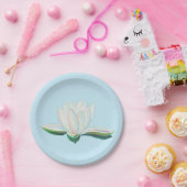 White Lotus Illustration Papieren Bordje (Feest)