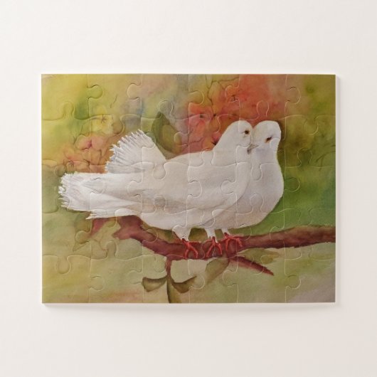 White Love Doves Legpuzzel (Horizontaal)