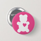 White Love Teddy Button (Voorkant /achterkant)