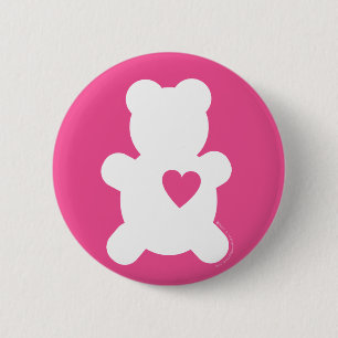 White Love Teddy Button