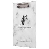 White Luxury Marble texture Lady Justice Logo Klembord (Links)