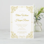 white luxury wedding invitation (Debout devant)