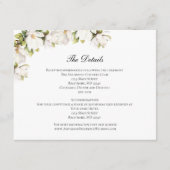 White Magnolia Détails du Mariage Carte du boîtier (Devant)