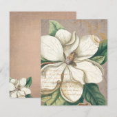 White Magnolia Flat Wenskaart (Voorkant / Achterkant)