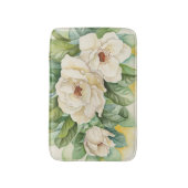  White Magnolia Floral Waterverf schilderen Badmat (Voorkant Verticaal)