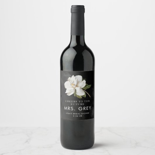 White Magnolia Future Mrs Wine Labels Wijn Etiket (Voorkant)