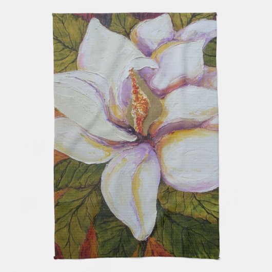 White Magnolia Hand Towel Theedoek (Verticaal)