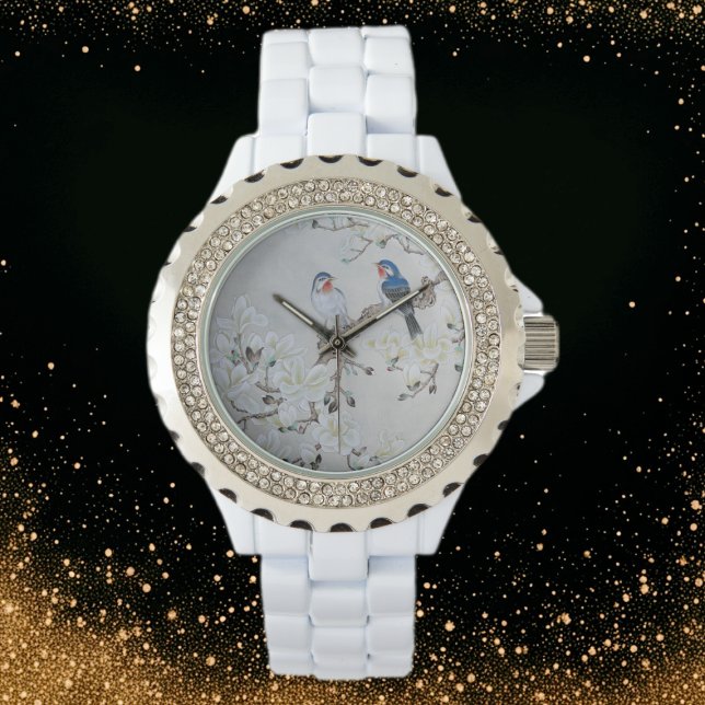 White Magnolia Horloge (Creator heeft geüpload)