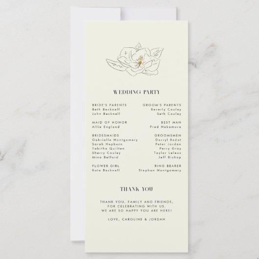 White Magnolia Illustration Modern Programme Maria (Dos)