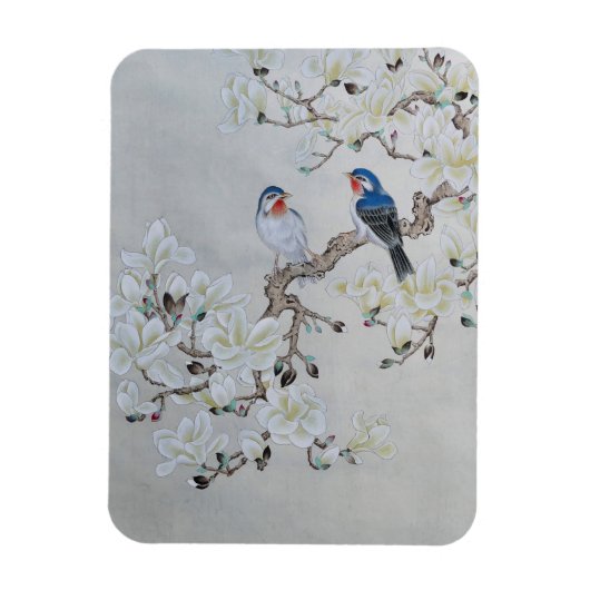 White Magnolia Magneet (Verticaal)