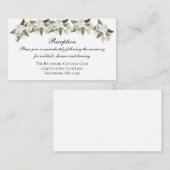 White Magnolia Wedding Reception Enclosure card Informatiekaartje (Voorkant / Achterkant)