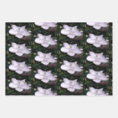 White Magnolia Wrapping Paper Flat Sheet Set van 3 (Voorkant 2)