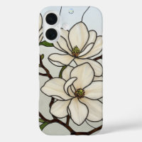 White Magnolias Glas in lood illusie