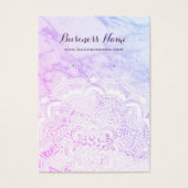 White Mandala on Paars Background Earning Kaarten Visitekaartje (Voorkant)