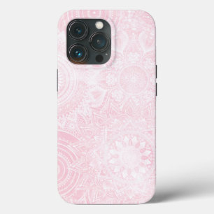 White Mandalas Collectie Roze design iPhone 13 Pro Hoesje