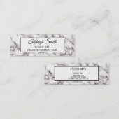 White Marble Afstuderen Insert Name Kaart Contactkaartje (Voorkant / Achterkant)