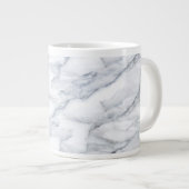White Marble Carrara Calacatta Texture Extra Grote Beker (Voorkant rechts)