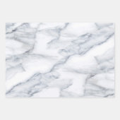 White Marble Carrara Calacatta Texture Inpakpapier Vel (Voorkant 3)