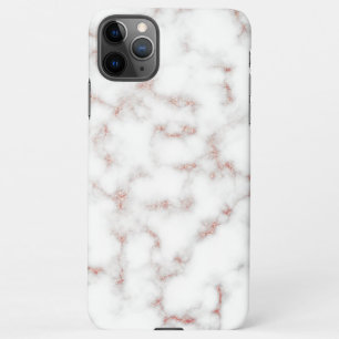 White Marble Carrara Roos Gold Glitter Texture iPhone 11Pro Max Hoesje