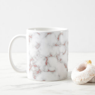 White Marble Carrara Roos Gold Glitter Texture Koffiemok