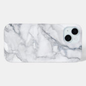 White Marble Carrara Texture Case-Mate iPhone Case (Achterkant (horizontaal))