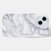 White Marble Carrara Texture Case-Mate iPhone Case (Achterkant (horizontaal))