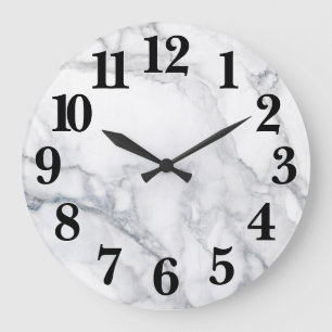 White Marble Carrara Texture Grote Klok