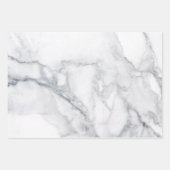 White Marble Carrara Texture Inpakpapier Vel (Voorkant 2)