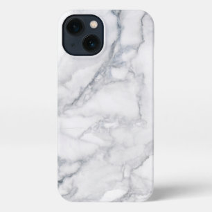 White Marble Carrara Texture iPhone 13 Hoesje