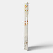 White marble chic gold glitter monogram Case-Mate iPhone case (Achterkant / Rechts)