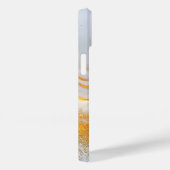 White marble chic gold glitter monogram Case-Mate iPhone case (Achterkant / Rechts)