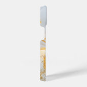 White marble chic gold glitter monogram iPhone hoesje (Rechterkant)