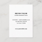 White Marble Eyelash Extension Client Consulting Visitekaartje (Achterkant)