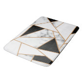 White marble Geometric in Gold Bath Mat (Gekanteld)