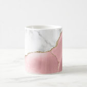 White Marble Gilded Blush Pink Agate Koffiemok (Center)