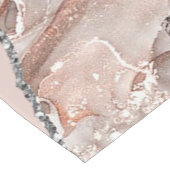 White Marble Gilded Blush Pink Agate Korte Tafelloper (Hoek)
