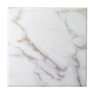 White marble Gold Glitter Modern Elegant Premium Tegeltje