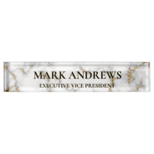 White marble Grey & Gold Veining Naambordje
