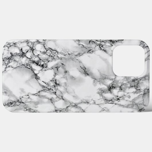 White Marble iPhone Case (Achterkant (horizontaal))