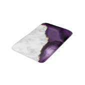 White marble Paars agate Gold Glitter Badmat (Gekanteld)