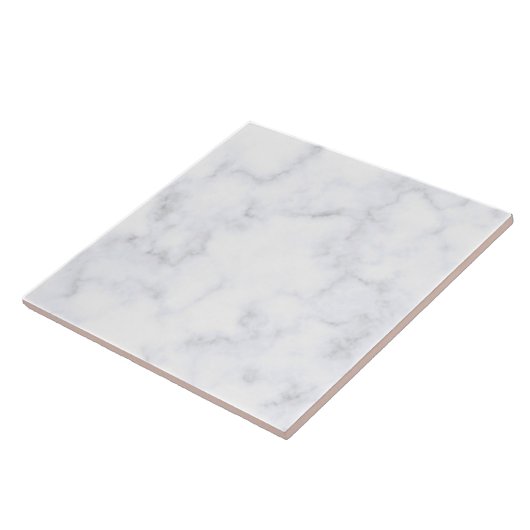 White Marble Pattern Ceramic Tegel Tegeltje (Zijkant)