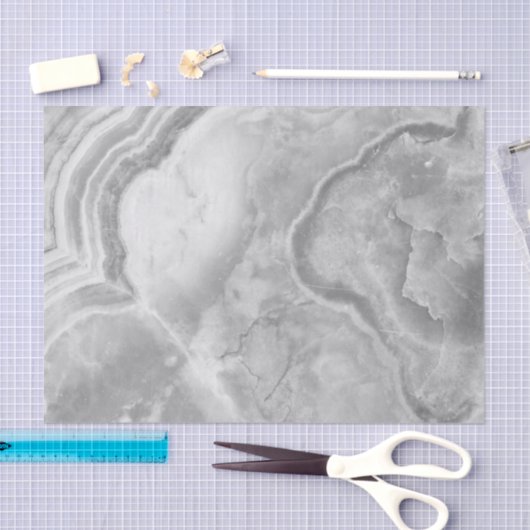 White Marble Pattern Tissuepapier (Craft)