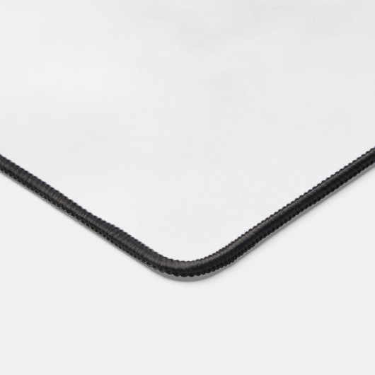 White Marble Persoonlijke Monogram en Naam Bureaumat (Hoek)