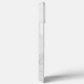 White Marble Persoonlijke Monogram en Naam Case-Mate iPhone Case (Achterkant / Rechts)