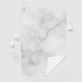 White Marble Persoonlijke Monogram en Naam Golfhanddoek (Insitu)