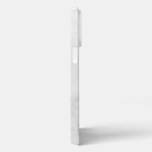 White Marble Persoonlijke Monogram en Naam iPhone Hoesje (Rechterkant)