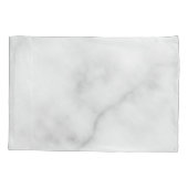 White Marble Persoonlijke Monogram en Naam Kussensloop (Achterkant)