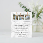 White Marble Photo Budget Weddenschap (Staand voorkant)